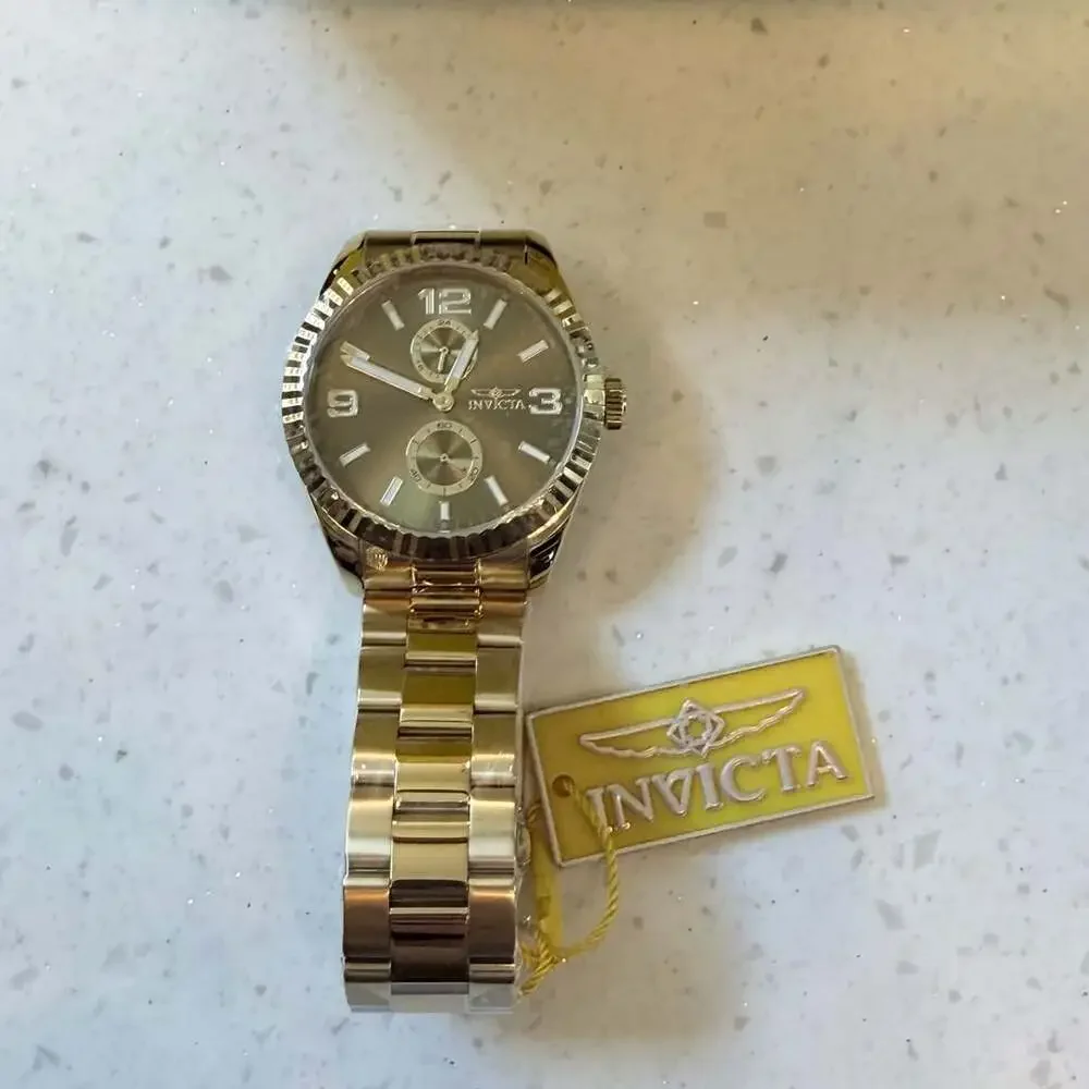 Invicta Men's 47431 Specialty Quartz Chronograph Watch with Gold Dial